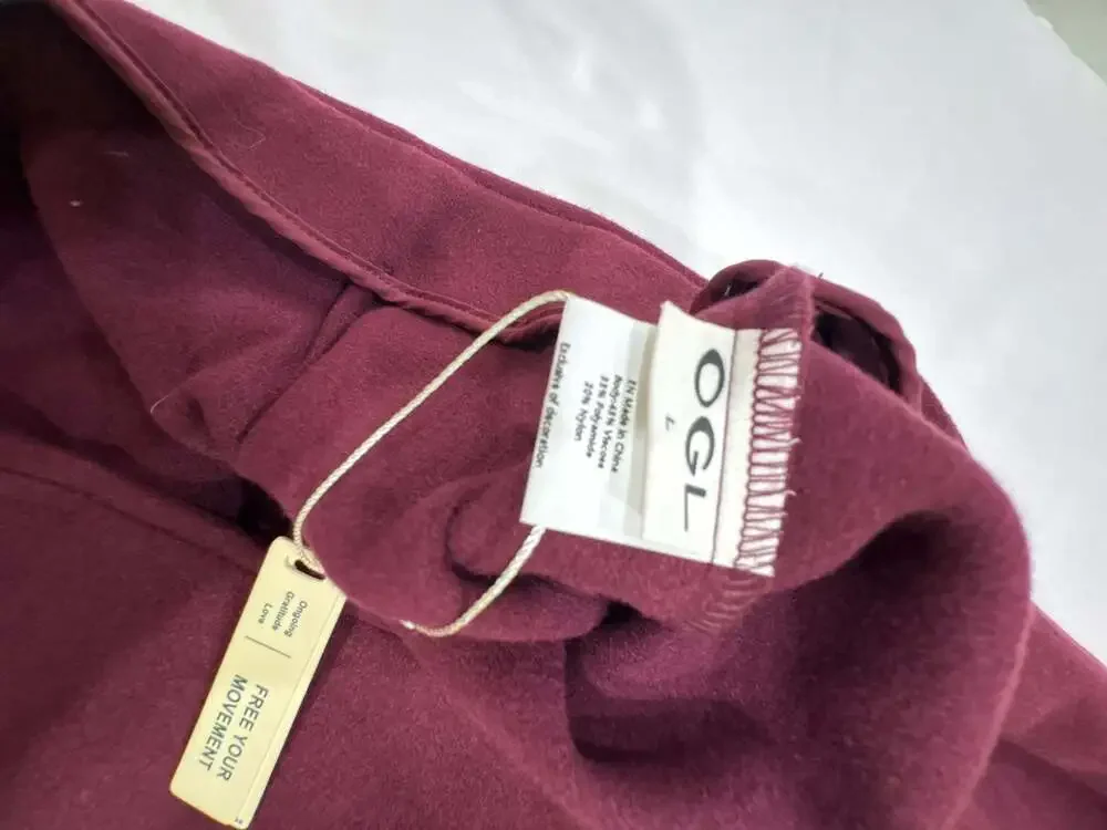 OGL Women's Solid A-Line Pull-On Skirt in Burgundy